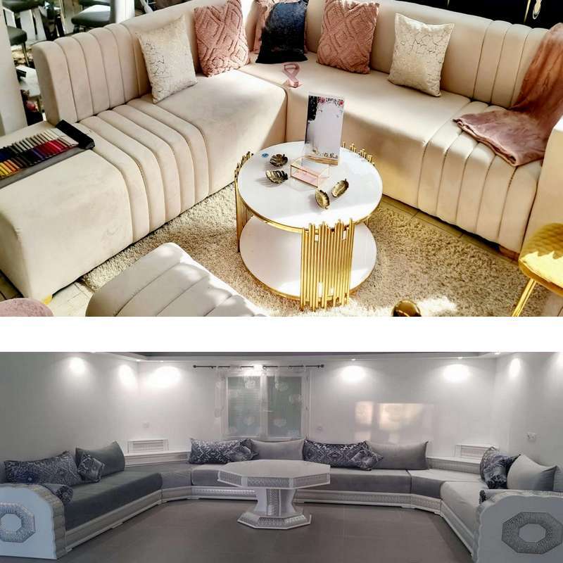 Salon marocain sur mesure Izamz : élégance, confort et artisanat 23 Salon Marocain et Salon Marocain moderne