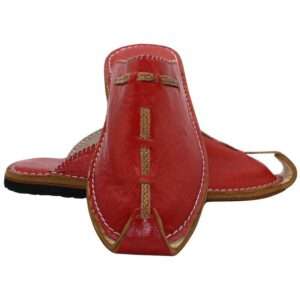 Babouches homme triple cuir naturel chèvre mouton et dromadaire - Bordeaux